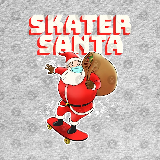 Skater Santa Skateboarding Santa Xmas 2020 by souw83